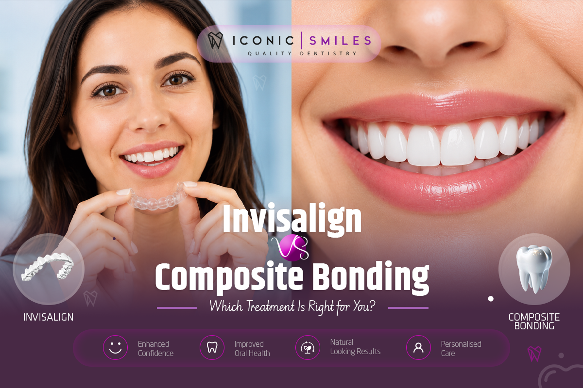 Invisalign vs Composite Bonding treatment comparison for smile improvement