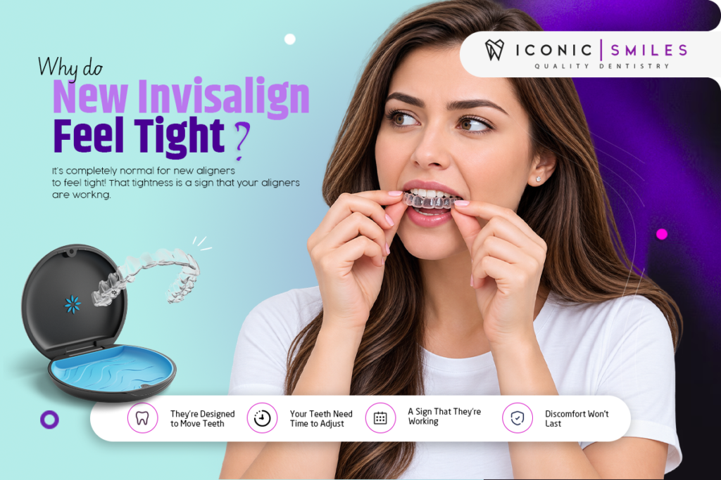 New Invisalign aligner feeling tight on teeth